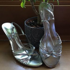 Ralph Lauren Metalic Sling Back Heels